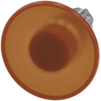 Siemens 3SU10511CD000AA0 3SU1051-1CD00-0AA0 Paddenstoelknop Metalen frontring, Hoogglans Knop Zilver, Amber 1 stuk(s) - thumbnail