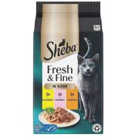 SHEBA Fresh Fine in gravy Chicken, salmon, tuna - nat kattenvoer - 6x50g - thumbnail