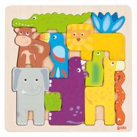 Goki houten puzzel safari, 11st. - thumbnail