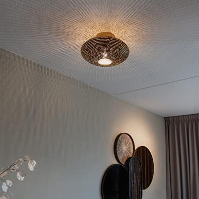 QAZQA Smart plafondlamp zwart met goud 40 cm incl. Wifi G95 - QAZQA Smart plafondlamp zwart met goud 40 cm incl. Wifi G95 -