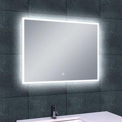 Wiesbaden Quatro LED Badkamerspiegel 80x60 cm - Dimbaar & Condensvrij