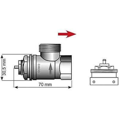 Eurotronic 700097 Radiator-ventieladapter Geschikt voor radiator Vaillant
