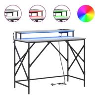 Bureau met plank Grijs sonoma 100 x 50 x 86.5 cm Bewerkt hout - thumbnail