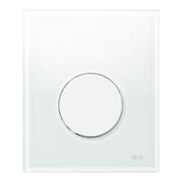 Urinoir Bedieningsplaat TECE Loop Glas Wit 10,4x12,4 cm (met witte toets) - thumbnail