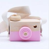 Kinderen houten camera fotografie Props creatieve hand gemaakt speelgoed Foto Props decoratieve ornamenten (roze) - thumbnail