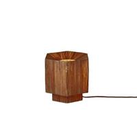 GOOD&MOJO Tafellamp 'Panama' Raffia, 26cm, kleur Bruin - thumbnail