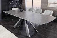 Uitschuifbare eettafel CONCORD 180-230cm grafietgrijs keramiek zwart metaal - 46499 - thumbnail