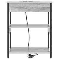 Nachtkastje Grijs sonoma Bewerkt hout - thumbnail