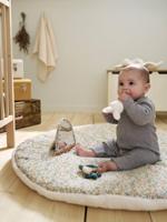 Omkeerbaar speelkleed RETRO FLOWER geel - thumbnail