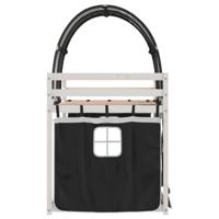 Stapelbed met gordijnen 90x190 cm grenenhout wit en zwart - thumbnail