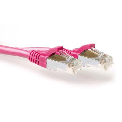ACT FB8820 LSZH SFTP CAT6A Patchkabel Snagless Roze - 20 meter