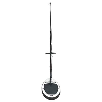 Stand Up Paddleboard opblaasbaar met zeilset zwart en wit - thumbnail