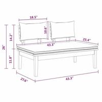 Tuinbank 2 pcs Bruin Massief teakhout - thumbnail