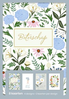 hallmark wenskaarten, beterschap, blister van 8 stuks
