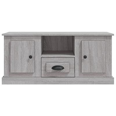 Tv-meubel 100x35,5x45 cm bewerkt hout grijs sonoma eikenkleurig Tv-meubel 100x35,5x45 cm bewerkt hout grijs sonoma eikenkleurig