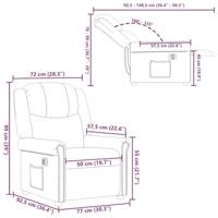 Massagestoel elektrisch verstelbaar kunstleer glanzend bruin - thumbnail