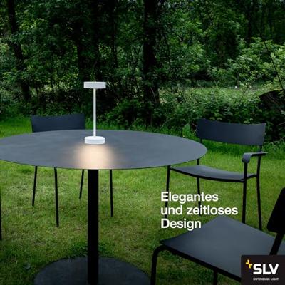 SLV Buiten tafellampVinolina wit - oplaadbaar - 1007360