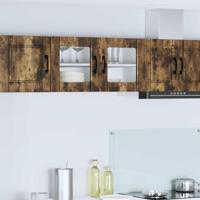 Keukenkast met plank Gerookt eiken 80 x 31 x 40 cm Bewerkt hout - thumbnail