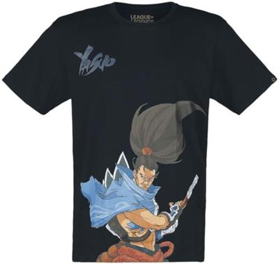 League Of Legends - Yasuo Men's Short Sleeved Black T-shirt