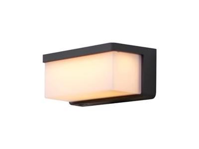 Buitenlamp hybride zon zwart Zelna solar + 220 v gevelverlichting grijs LED warm wit 19 cm
