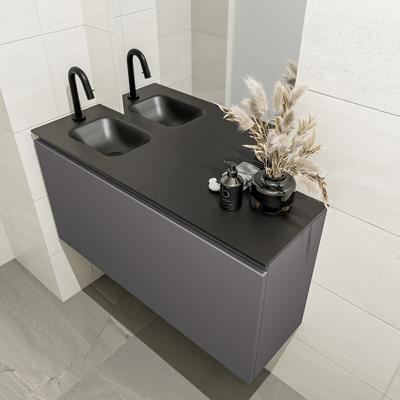 MONDIAZ OLAN 100cm toiletmeubel dark grey. LEX wastafel urban links 1 kraangat MONDIAZ OLAN 100cm toiletmeubel dark grey. LEX wastafel urban links 1 kraangat