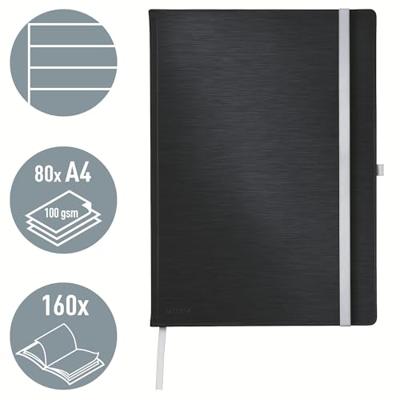 Leitz 44751094 Notitieboek Gelinieerd Satijn-zwart Aantal paginas: 80 DIN A4 Leitz 44751094 Notitieboek Gelinieerd Satijn-zwart Aantal paginas: 80 DIN A4