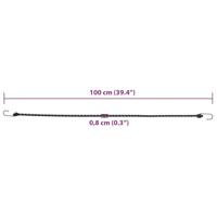 VidaXL Spanelastieken met reflecterende strips en haken 50 st 100 cm - thumbnail