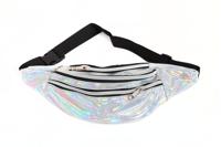 Buideltasje zilver ruit - thumbnail