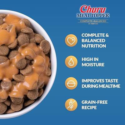 INABA Churu Meal Topper Tuna with scallop - Kattensnoepje - 4 x 14g INABA Churu Meal Topper Tuna with scallop - Kattensnoepje - 4 x 14g