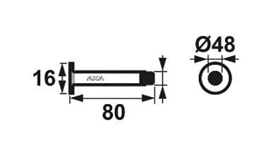 AXA deurstopper WS16 - 16x80 mm - RVS - 6900-06-81/E