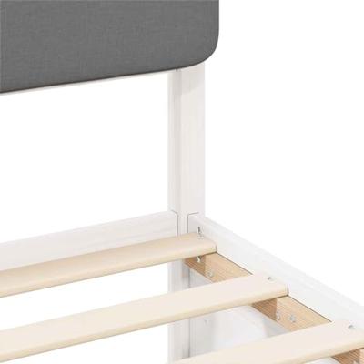 Bedframe met Gevoerd Hoofdgedeelte Lichtgrijs 120 x 190 cm