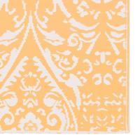 Buitenkleed 80x150 cm PP oranje en wit - thumbnail