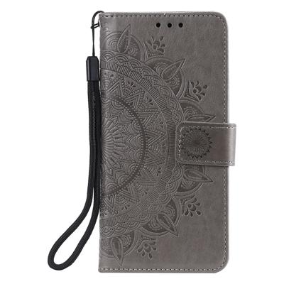 Shop4 - Samsung Galaxy S20 Plus Hoesje - Wallet Case Mandala Patroon Grijs Shop4 - Samsung Galaxy S20 Plus Hoesje - Wallet Case Mandala Patroon Grijs