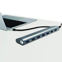 LogiLink UA0310 interface hub USB 3.2 Gen 1 (3.1 Gen 1) Type-C 5000 Mbit/s Grijs - thumbnail