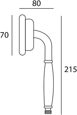 Handdouche Tiger Monaco 7,5 cm Chroom