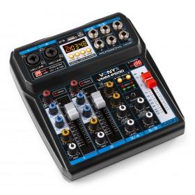 Vonyx VMM-P500 4-kanaals mixer met USB, BT & MP3-speler Vonyx VMM-P500 4-kanaals mixer met USB, BT & MP3-speler