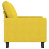 Tweezitsbank 120 cm stof lichtgeel - thumbnail