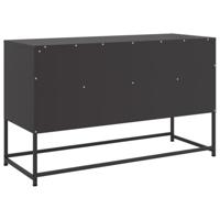 Tv-meubel 100,5x39x60,5 cm staal zwart - thumbnail