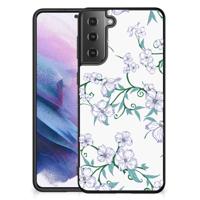 Samsung Galaxy S21 Plus Uniek Bloemen Hoesje Blossom White - thumbnail
