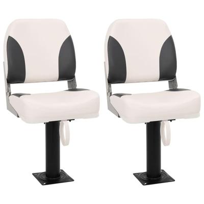 VidaXL Bootstoel 2 set inklapbaar met lage rugleuning