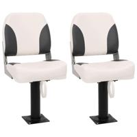 VidaXL Bootstoel 2 set inklapbaar met lage rugleuning - thumbnail