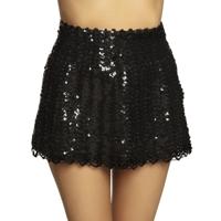 Minirokje Sequins Zwart - thumbnail