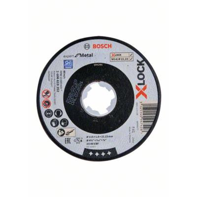 Bosch Accessoires X-LOCK Slijpschijf Expert for Metal 115x1.6x22.23mm, recht - 1 stuk(s) - 2608619252
