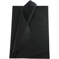 Creativ Company Tissuepapier, vel 50x70 cm, 17 gr, zwart, 25 vel/ 1 doos - thumbnail