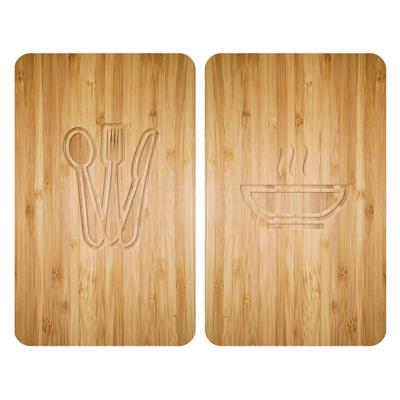 Wenko 2 fornuisafdekplaten (Lunch, houtlook)
