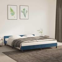 Bedframe zonder matras 160x200 cm fluweel donkerblauw - thumbnail