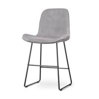 Nolon Nino-Fé Barkruk Ribstof Warm Grijs - Zwart Onderstel - 65 cm - thumbnail