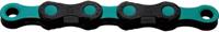KMC ketting dlc12 black/celeste 126s waxed - thumbnail
