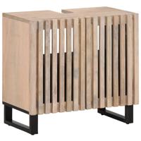 Wastafelkast 62x34x58 cm massief mangohout - thumbnail