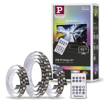 Paulmann TV Strips 55 Zoll 78880 LED-strip basisset Met USB-aansluiting 5 V 2 m RGB 1 set(s) Paulmann TV Strips 55 Zoll 78880 LED-strip basisset Met USB-aansluiting 5 V 2 m RGB 1 set(s)